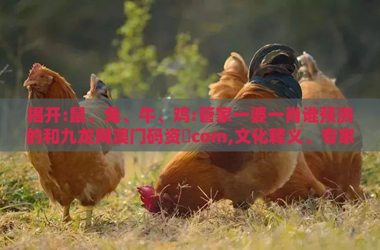 揭开:鼠、兔、牛、鸡:管家一婆一肖谁预测的和九龙网澳门码资枓com,文化释义、专家解读解释与落实-小心夸大其辞